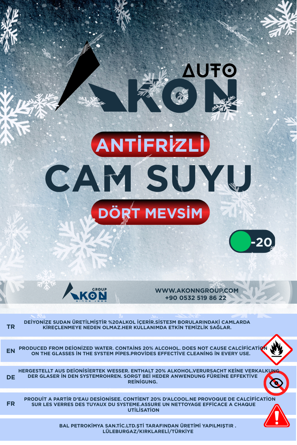 Antifrizli Cam Suyu ambalaj tasarımı
