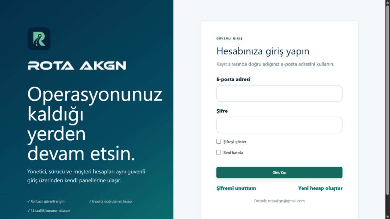 Rota AKGN web sitesi ana sayfası